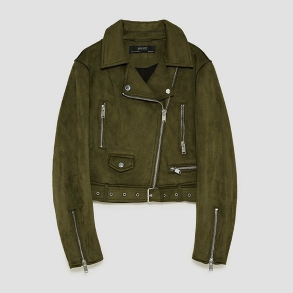 Zara Jacket (Leather and Suede) and banana republic black camisole